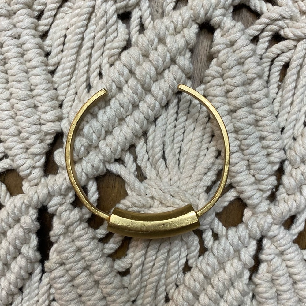 J. Crew | Gold bar cuff bracelet #188 - Picture 3 of 6